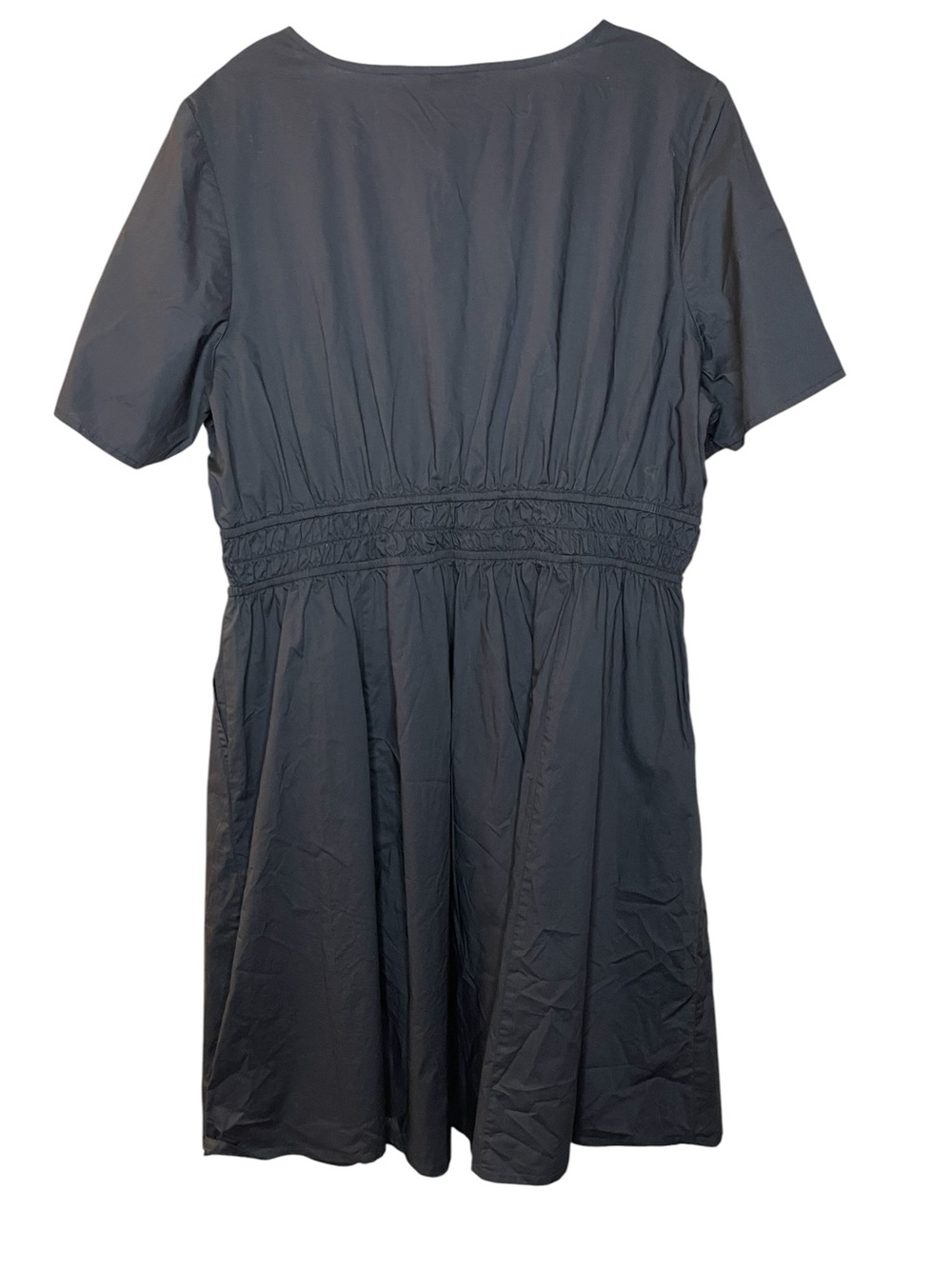 torrid Black V-Neck Smocked-Waist Midi Dress Sz 1X - Picture 4 of 6